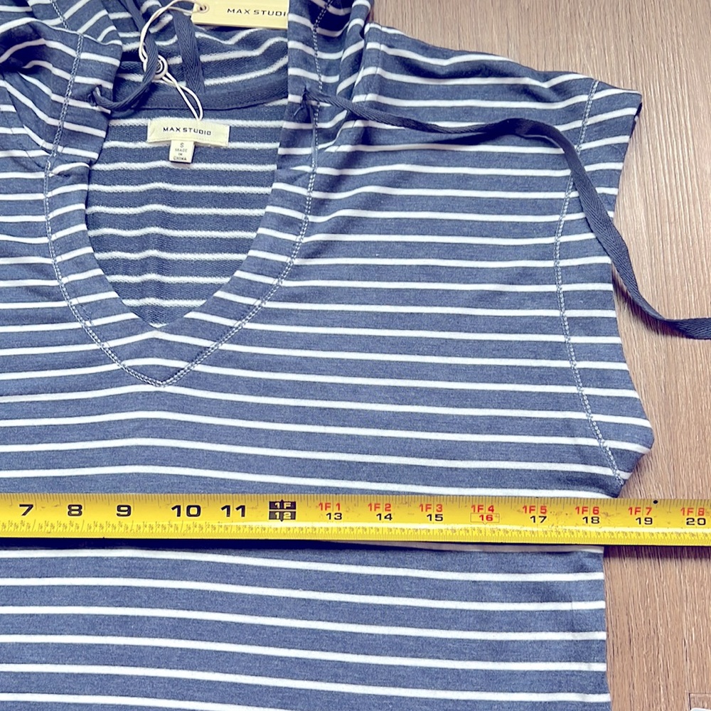 NWT Max Studio Women’s Striped Hooded Short Dress Size Small - Picture 13 of 16